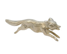 Cast Sterling Silver Running Fox Figurine Sculpture Vintage 1972 Sheffield