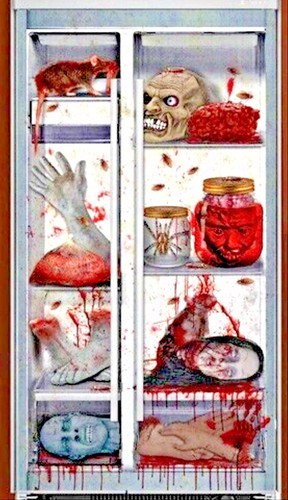 Creepy horror refrigerator - horror,