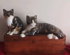 Vintage Winstanley Cats Set signed by Mike Hinton 1970's