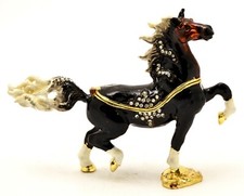 Black Horse Trinket Box By