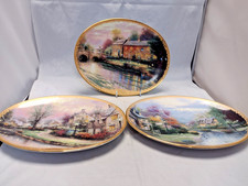 3 x Thomas Kinkade Oval