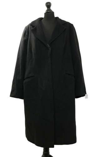 Ladies wool coat black - coat,