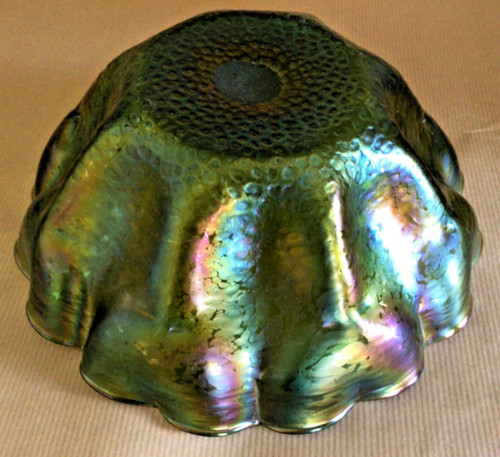 Loetz art glass bowl green - loetz,