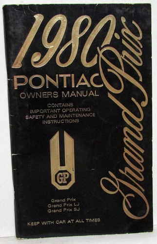 1980 pontiac owners manual - 1980,