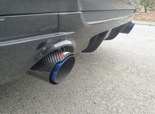 2 BLUE & BLACK CARBON FIBRE