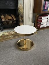 Luxury White Top Brass Coffee Table  Side Table With Plexiglas Detailing