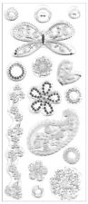15x PAPERMANIA Clear UNMOUNTED STAMPS Floral Flower Button Paisley BUTTERFLY