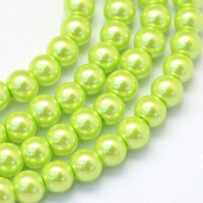 HANDMADE 6mm 1/4" GLASS PEARL ELASTIC STRETCH BRACELET 70+ FASHION COLOURS