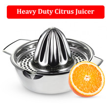 Heavy Duty Stainless Steel Citrus Juicer / Orange & Lemon Squeezer 12 cm Manual