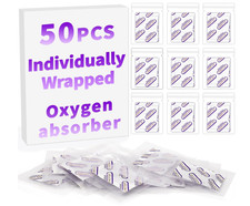 Oxygen Absorbers Food Grade For Food Storage 25000cc (50 Pack, 500cc Each)