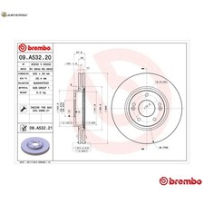 2x BRAKE DISCS 09.A532.21 FOR