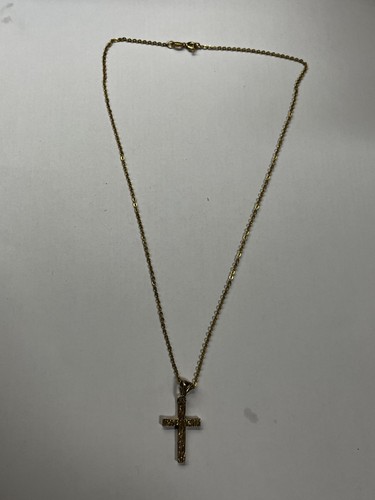 9ct gold inch chain - 17,