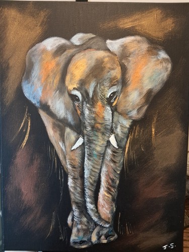 Elephant painting original - elephant,