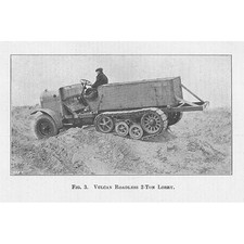 Vulcan Roadless 2 Ton Lorry Vintage Engineering Print 1925