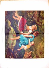 Old 1878 Follow My Leader Henry Picou Painting Children Playing 1878Victorian