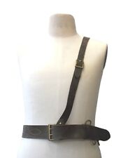 Sam Browne Shoulder Belt Real Leather WW2 Type Genuine Military Brass Components