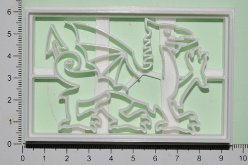 Welsh flag cookie fondant - welsh, or