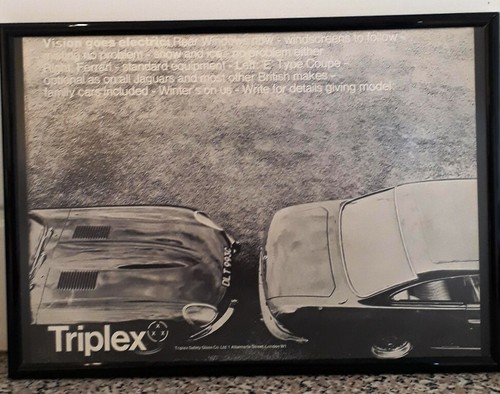 Framed original classic car - original, ad