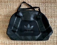 Adidas Originals Black Mock Croc Faux Leather Mesh Retro Style Bowling Gym Bag