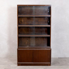 VINTAGE MINTY BOOKCASE MAHOGANY VINTAGE BOOKCASE WITH GLASS SLIDING DOORS
