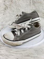 CONVERSE ALL STAR Infants Size 8 Gray Lace Up Sneakers