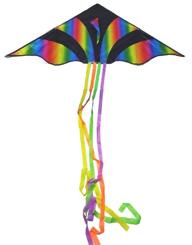 Single line rainbow kite with - single,