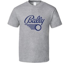 Bally Pinball Retro Mens T Shirt Grey