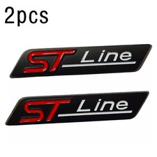2PCS ST LINE BADGE MATT BLACK