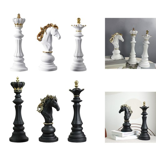 3pcs resin chess pieces - resin,