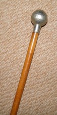 Vintage British Military Swagger Stick Silver Ball Top University Of London OTC