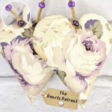 2x SHABBY CHIC ROSE HANDMADE