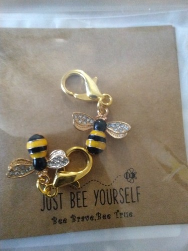 Bumble bee keychain tag - bumble,