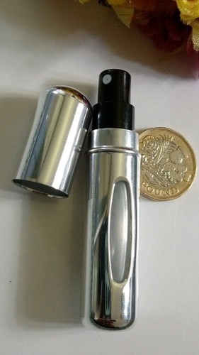 Silver metal refillable travel - metal,