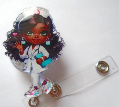 Badge reel acrylic - id,