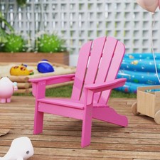 Kid’s Outdoor Patio Furniture Adirondack Chair with Ergonomic Design-Pink