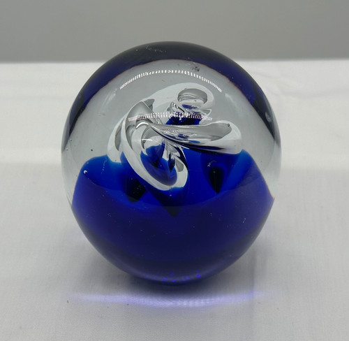 Vintage glass paperweight with - vintage,