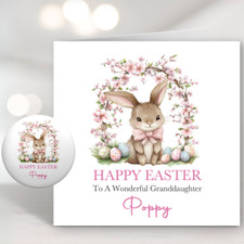 Bunny Easter Card Personalised
