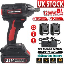 1000Nm 1/2" Cordless Electric Impact Wrench Drill Gun Ratchet Driver 1/2 Battery