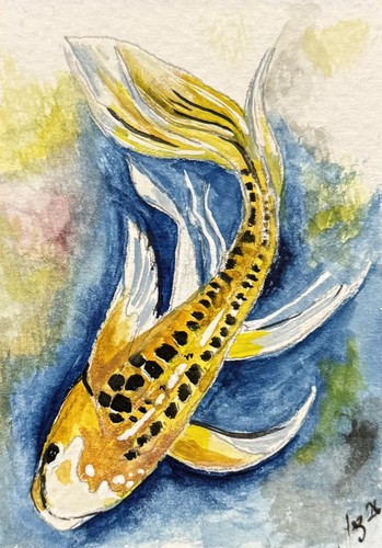Aceo original watercolour - aceo,