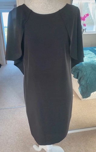 Calvin klein black cape shift - black,