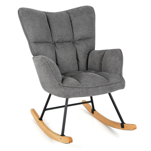 Costway modern linen - modern, rocking