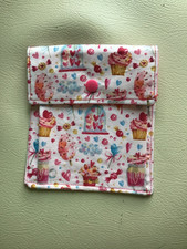 handmade sanitary storage expandable bag,pad holder,purse,,make up, medicine,etc