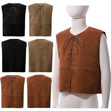 UK Kid Boys Halloween Pirate Vest Renaissance Medieval Viking Waistcoat Costume