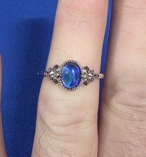 New 925 Sterling Silver Mood Stone Ring for Women Size 8 Free Shipping USA 