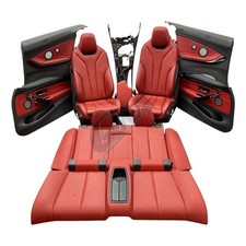 BMW 4 Series F33 Convertible Red Leather Interior Seats Door Cards