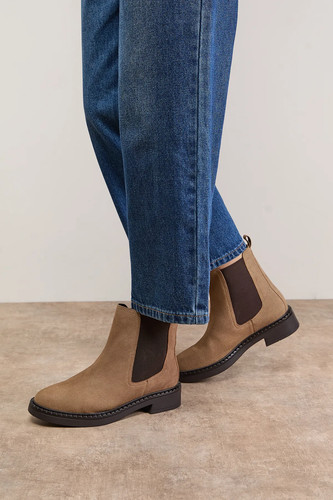 Oasis taupe chelsea boots - taupe,