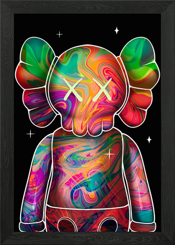 Kaws framed wall art poster - framed,