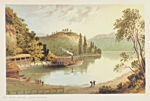 Old antique print loch - antique,