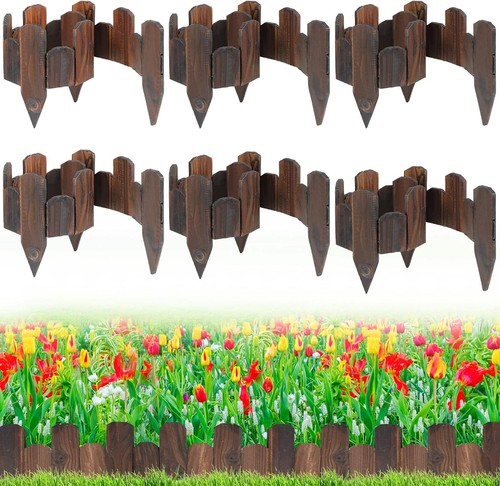 Wooden garden edging 6 pcs - 6,