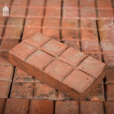 Stable Paver Blocks, Batch of 336 Rare 8 Block Red Stable Floor Bricks 9.5 Sq. M
